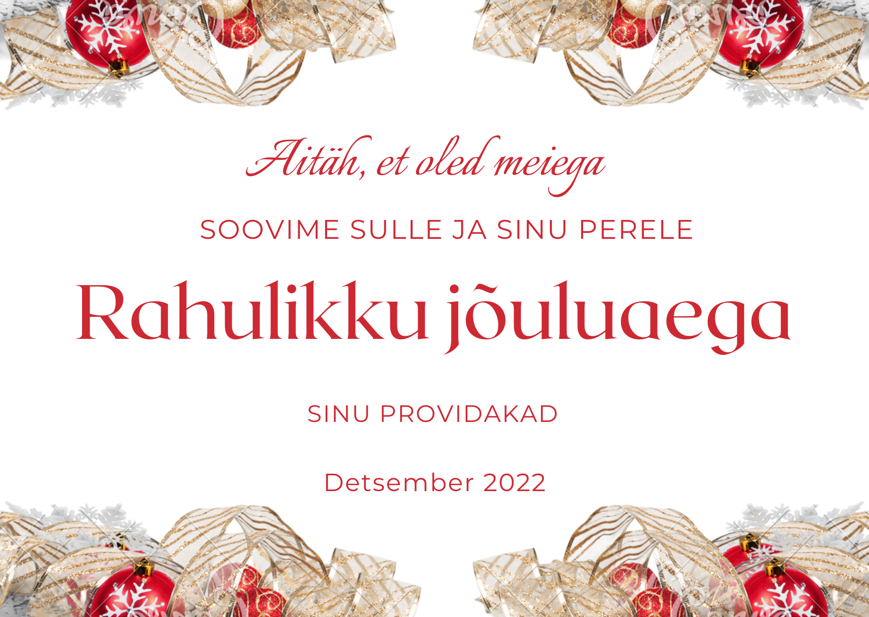 Jõulutervitus